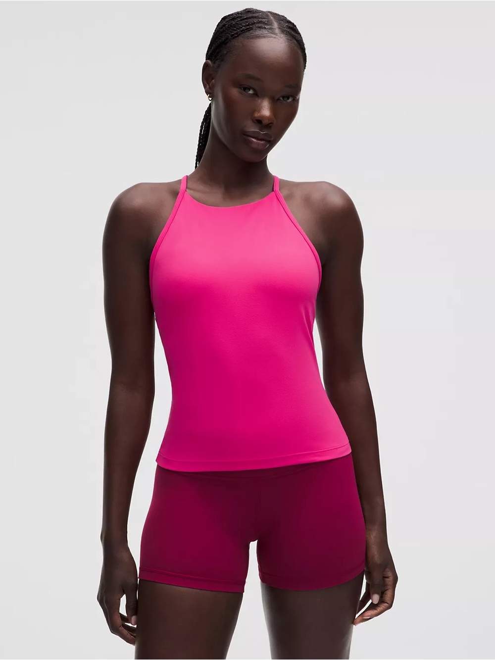 Lululemon high neck pink tank